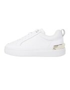Tommy Hilfiger Pantofi sport low-cut de piele - Alb/Auriu