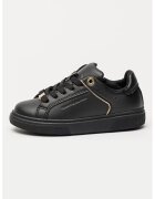 Tommy Hilfiger Pantofi sport low-cut de piele ecologica - Auriu/Negru
