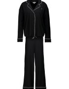 Tommy Hilfiger Pijama din amestec de modal si bumbac organic cu pantaloni lungi - Negru