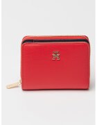 Tommy Hilfiger Portofel de piele ecologica cu fermoar Icon - Rosu
