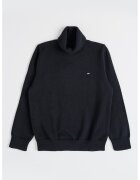 Tommy Hilfiger Pulover de bumbac organic cu guler inalt - Negru stins