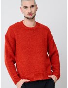 Tommy Hilfiger Pulover din amestec de lana alpaca a cu maneci cazute - Rosu