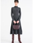 Tommy Hilfiger Rochie-pulover midi din lana - Gri melange