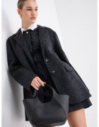 Tommy Hilfiger Sacou din amestec de lana si lana alpaca - Gri antracit