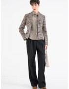 Tommy Hilfiger Sacou din lana cu model in carouri si buzunare cu clapa - Negru/Maro
