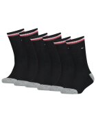Tommy Hilfiger Set de sosete lungi - 6 perechi - Negru