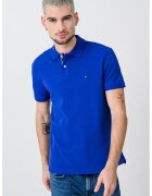 Tommy Hilfiger Tricou polo din amestec de bumbac organic - Albastru royal
