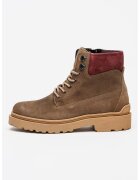 Tommy Jeans Bocanci din piele intoarsa cu fermoar - Maro camel