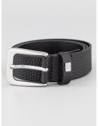 Tommy Jeans Curea de piele cu catarama metalica - Negru