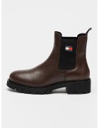 Tommy Jeans Ghete Chelsea cu toc masiv - Maro inchis
