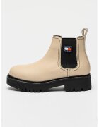 Tommy Jeans Ghete Chelsea de piele - Crem