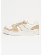 Tommy Jeans Pantofi sport din piele cu insertii din material textil - Alb/Bej