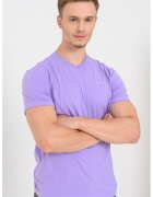 Tommy Jeans Tricou slim fit din bumbac cu logo discret - Lila