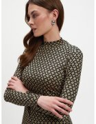 Top Secret Bluza slim fit cu imprimeu - Negru/Bej