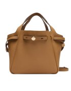 Tory Burch Geanta dama Romy Satchel 227 - piele naturala - culoare Tiramisu