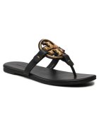 Tory Burch Slapi dama - Perfect Black 006 - piele naturala - Metal Miller -