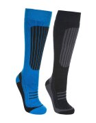 Trespass Set de sosete unisex pentru ski LANGDON II - 2 perechi - Negru/Albastru