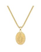 True Rebels Colier placat cu aur de 14K si medalion cu Fecioara Maria - Auriu