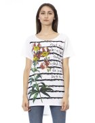 Trussardi Tricou cu terminatie asimetrica - Alb