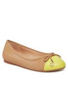 Twinset Balerini dama - piele ecologica - maro/galben