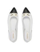 Twinset Balerini dama - piele naturala - negru/alb