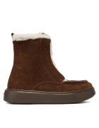 Twinset Botine dama 252TGT01C - Piele naturala - Maro -