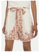 Twinset Pantaloni scurti model floral - alb/roz