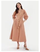 Twinset Rochie tip camasa portocalie