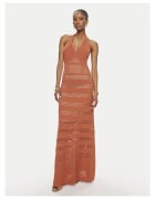 Twinset Rochie tricotata de dama portocalie - 100% bumbac