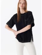 TWIST Tricou cu cusaturi contrastante - Negru