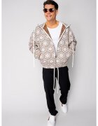 uFIT Hanorac cu fermoar si gluga Oversized 18916 - Bej
