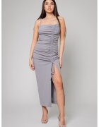 uFIT Rochie midi cu slit lateral - Gri cenusiu