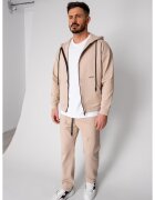 uFIT Set Loren din bumbac Jacheta si pantalon Beige 19307 - Bej