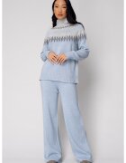 uFIT Set Pulover cu guler inalt si Pantalon lung mix de lana si casmir Sky Blue/Grey 19479 - Gri/Albastru deschis