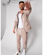 uFIT Set Rock hanorac cu fermoar si pantalon conic Taupe 18653 - Bej