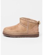 UGG Ghete slip-on de piele intoarsa Mini Biarritz - Roz prafuit