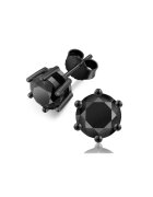 UNA VIDA Cercei Moissanite Full Black 1ct - 6.5mm - Argint 925