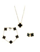 UNA VIDA Set clover - Auriu | Negru