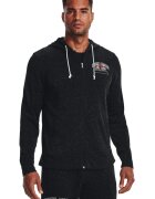 Under Armour Hanorac cu fermoar pentru fitness Rival Terry Athletic Department - Negru stins/Portocaliu mandarina/Alb murdar