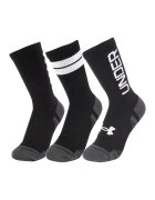 Under Armour Set de sosete pentru antrenament Performance Tech - 3 perechi - Alb/Negru stins