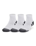 Under Armour Set de sosete scurte pentru fitness - 3 perechi - Alb/Negru