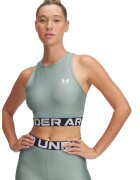 Under Armour Top crop cu banda logo pentru fitness - Verde menta