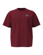 Under Armour Tricou cu decolteu la baza gatului si maneci cazute - Visiniu
