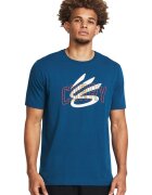 Under Armour Tricou cu decolteu rotund pentru baschet - Bleumarin