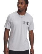 Under Armour Tricou din amestec de bumbac cu imprimeu logo - Negru/Gri deschis