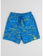 United Colors of Benetton Bermude din bumbac cu imprimeu tropical - Albastru/Verde fistic