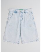 United Colors of Benetton Bermude din denim cu talie inalta - Albastru deschis