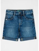 United Colors of Benetton Blugi scurti cu aspect decolorat - Albastru