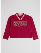 United Colors of Benetton Bluza cu decolteu in V - broderie si paiete - Violet