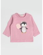 United Colors of Benetton Bluza de bumbac cu detalii in relief - Roz pastel/Negru stins